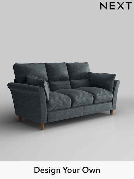 Plush Chenille/Slate Blue Hartley Highback Relaxed Sit (H36983) | £1,325