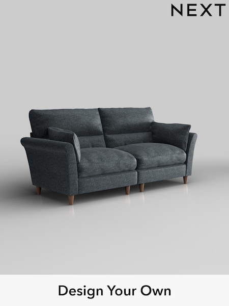 Plush Chenille/Slate Blue Hartley Highback Relaxed Sit (H36983) | £1,425