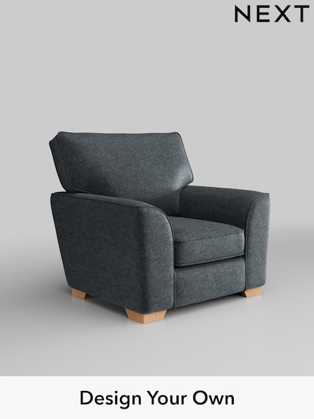 Plush Chenille/Slate Blue Stamford Grand Relaxed Sit (H36984) | £799