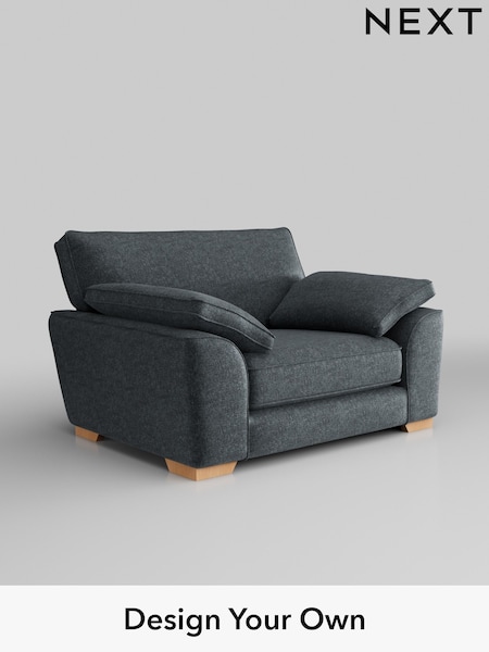 Plush Chenille/Slate Blue Stamford Grand Relaxed Sit (H36984) | £1,299