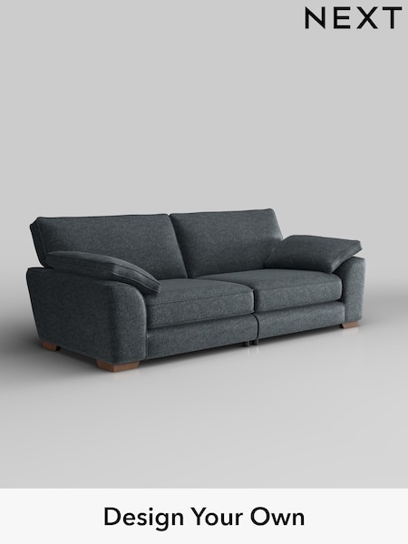 Plush Chenille/Slate Blue Stamford Grand Relaxed Sit (H36984) | £1,799