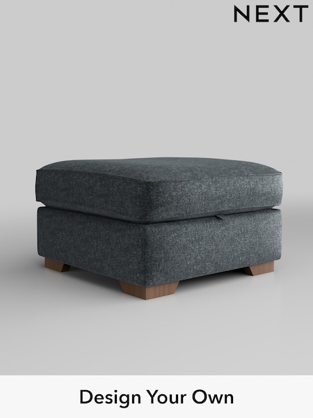 Plush Chenille/Slate Blue Stamford Buttoned Back (H36985) | £499