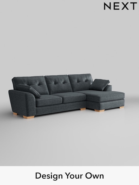 Plush Chenille/Slate Blue Stamford Buttoned Back (H36985) | £2,025