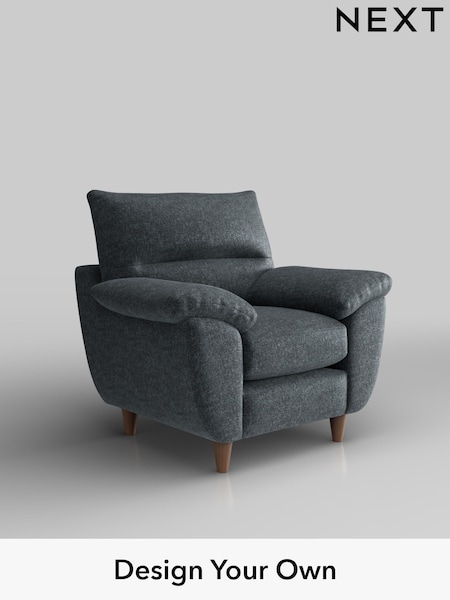 Plush Chenille/Slate Blue Elliot Highback (H36987) | £675