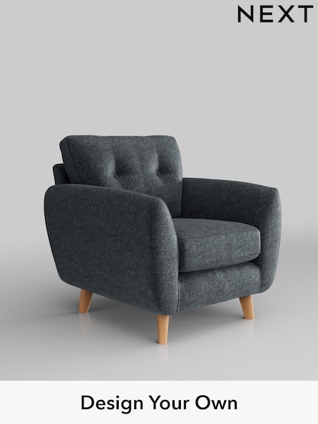 Plush Chenille/Slate Blue Wilson Buttoned Back (H36988) | £599