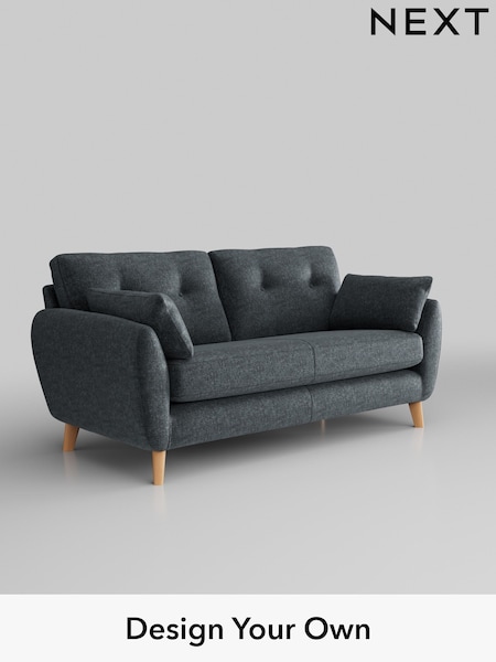 Plush Chenille/Slate Blue Wilson Buttoned Back (H36988) | £1,050