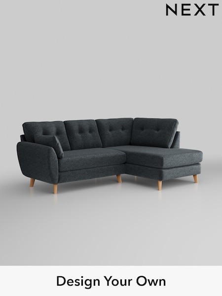 Plush Chenille/Slate Blue Wilson Buttoned Back (H36988) | £1,675