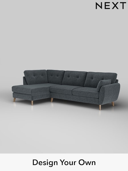 Plush Chenille/Slate Blue Wilson Buttoned Back (H36988) | £1,775