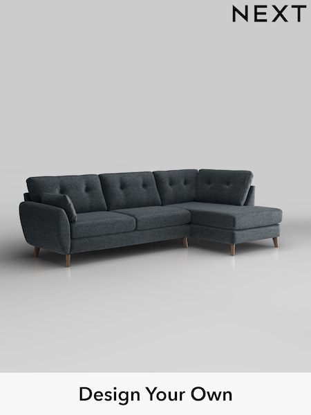Plush Chenille/Slate Blue Wilson Buttoned Back (H36988) | £1,775