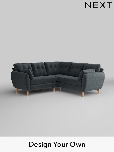 Plush Chenille/Slate Blue Wilson Buttoned Back (H36988) | £1,650