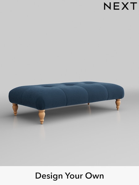 Plush Velvet Easy Clean/Airforce Blue Erin Buttoned Back Deep Sit (H36990) | £499