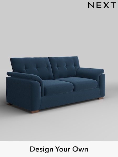 Plush Velvet Easy Clean/Airforce Blue Hayden Buttoned Back (H36991) | £1,225