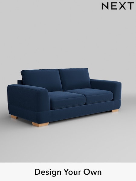 Plush Velvet Easy Clean/Airforce Blue Clayton (H36992) | £1,225
