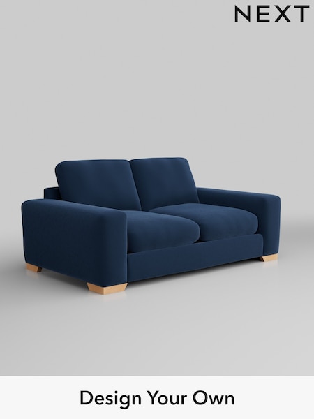 Plush Velvet Easy Clean/Airforce Blue Houghton Deep Relaxed Sit (H36995) | £1,325