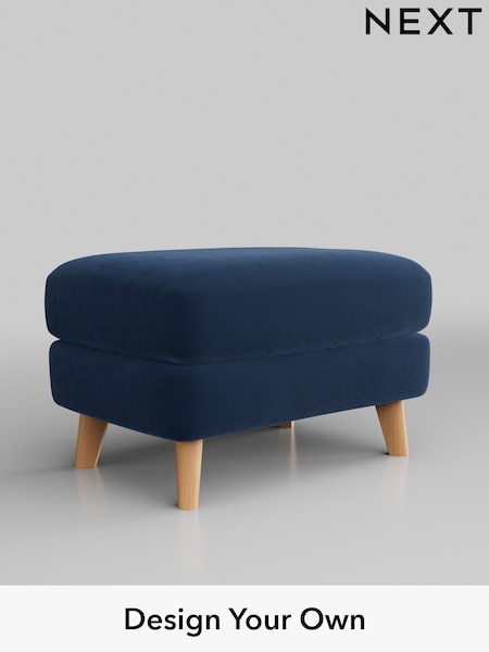 Plush Velvet Easy Clean/Airforce Blue Parker Buttoned Back (H36996) | £425