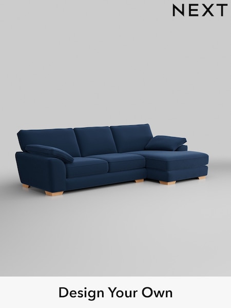Plush Velvet Easy Clean/Airforce Blue Stamford Grand Relaxed Sit (H36997) | £2,550