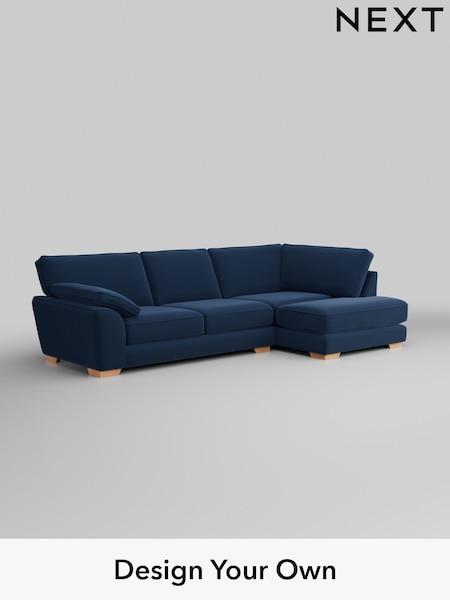 Plush Velvet Easy Clean/Airforce Blue Stamford Grand Relaxed Sit (H36997) | £2,525