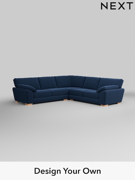Plush Velvet Easy Clean/Airforce Blue Stamford Grand Relaxed Sit (H36997) | £3,025