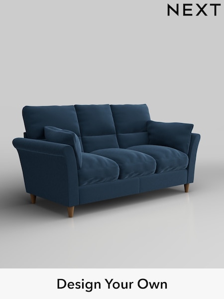 Plush Velvet Easy Clean/Airforce Blue Hartley Highback Relaxed Sit (H36999) | £1,325