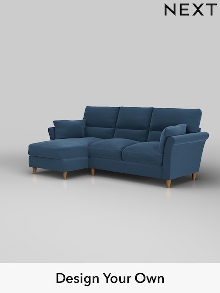 Plush Velvet Easy Clean/Airforce Blue Hartley Highback Relaxed Sit (H36999) | £1,950