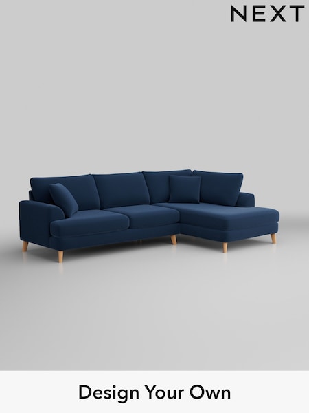 Plush Velvet Easy Clean/Airforce Blue Parker (H37000) | £2,350