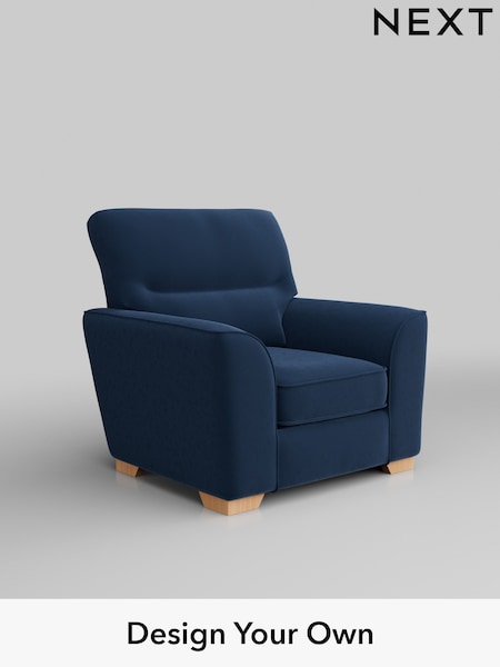 Plush Velvet Easy Clean/Airforce Blue Stamford Highback (H37004) | £799