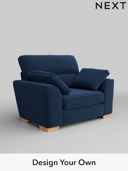 Plush Velvet Easy Clean/Airforce Blue Stamford Highback (H37004) | £899