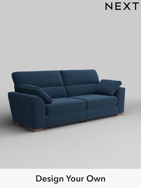 Plush Velvet Easy Clean/Airforce Blue Stamford Highback (H37004) | £1,399