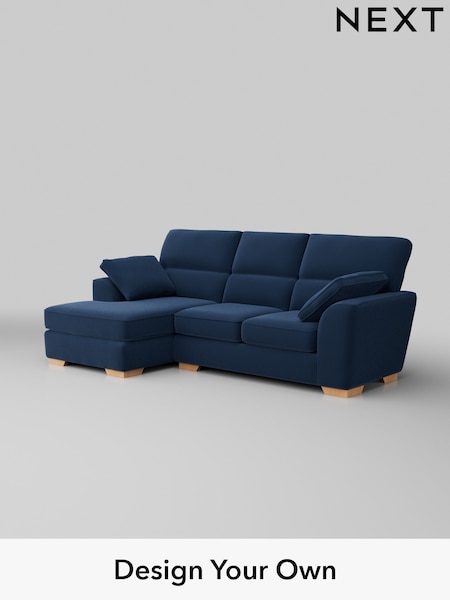 Plush Velvet Easy Clean/Airforce Blue Stamford Highback (H37004) | £1,875