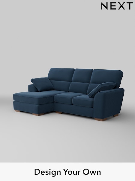 Plush Velvet Easy Clean/Airforce Blue Stamford Highback (H37004) | £2,025