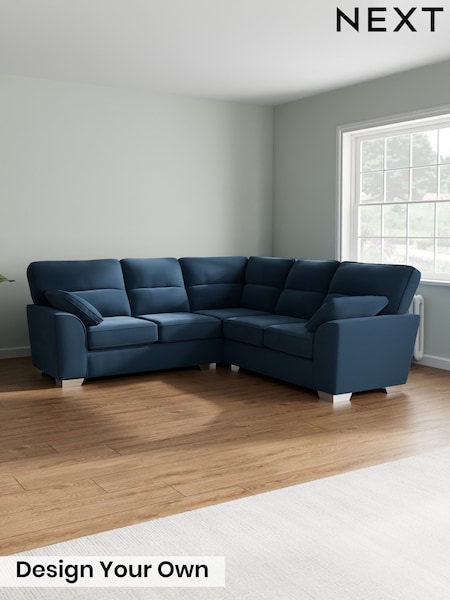 Plush Velvet Easy Clean/Airforce Blue Stamford Highback (H37004) | £2,425