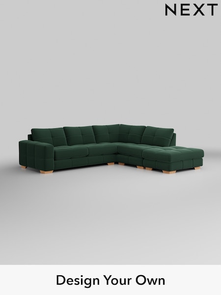 Plush Velvet Easy Clean/Bottle Green Brooke Deep Sit (H37007) | £2,825