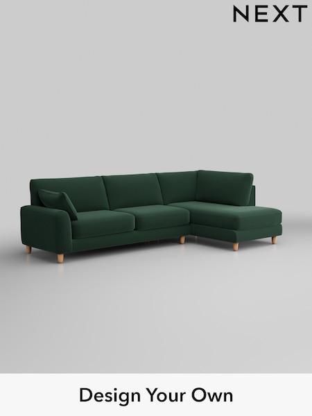 Plush Velvet Easy Clean/Bottle Green Campbell (H37008) | £1,975