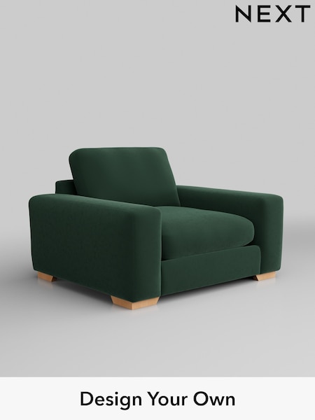 Plush Velvet Easy Clean/Bottle Green Houghton Deep Relaxed Sit (H37011) | £1,025