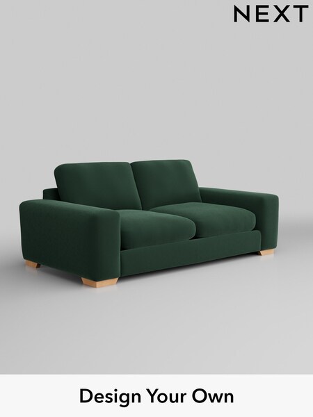 Plush Velvet Easy Clean/Bottle Green Houghton Deep Relaxed Sit (H37011) | £1,425