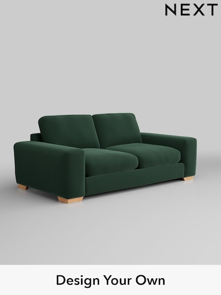 Plush Velvet Easy Clean/Bottle Green Houghton Deep Relaxed Sit (H37011) | £1,425