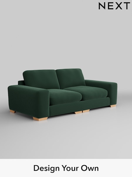 Plush Velvet Easy Clean/Bottle Green Houghton Deep Relaxed Sit (H37011) | £1,525