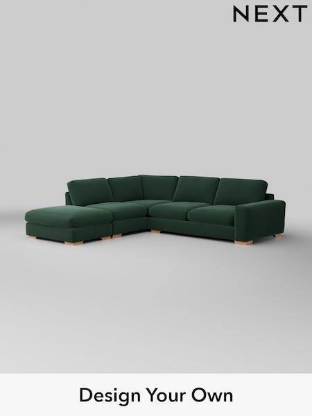 Plush Velvet Easy Clean/Bottle Green Houghton Deep Relaxed Sit (H37011) | £2,675