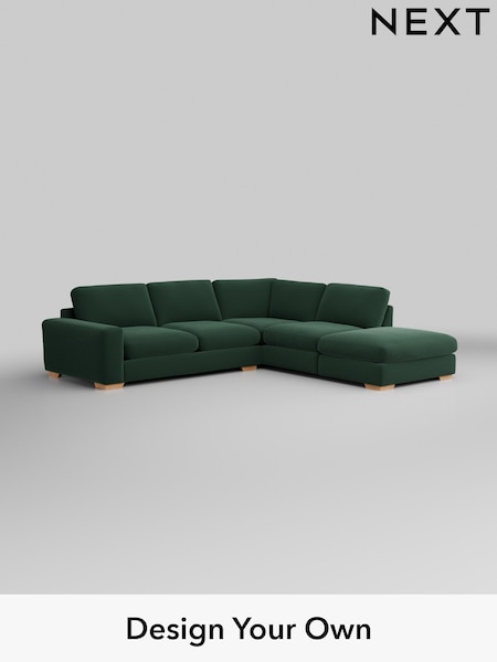 Plush Velvet Easy Clean/Bottle Green Houghton Deep Relaxed Sit (H37011) | £2,625