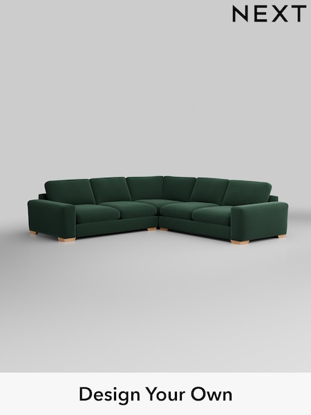 Plush Velvet Easy Clean/Bottle Green Houghton Deep Relaxed Sit (H37011) | £2,925