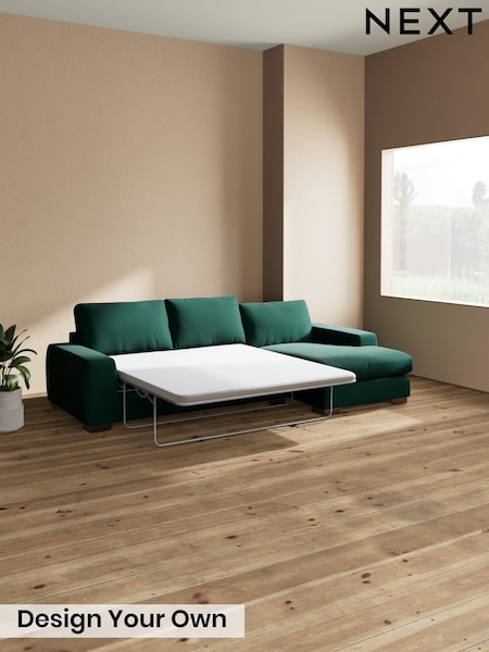 Plush Velvet Easy Clean/Bottle Green Houghton Deep Relaxed Sit (H37011) | £2,825