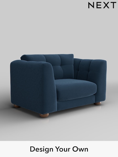 Plush Velvet Easy Clean/Airforce Blue Jasmine (H37014) | £1,175