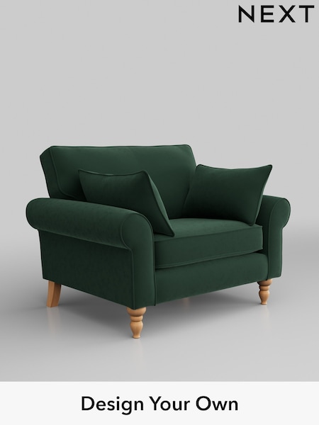 Plush Velvet Easy Clean/Bottle Green Mallory (H37015) | £725