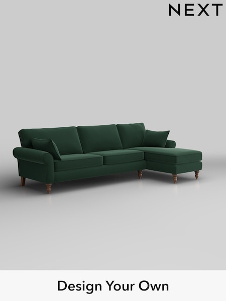 Plush Velvet Easy Clean/Bottle Green Mallory (H37015) | £1,575