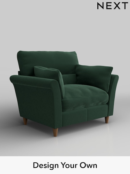 Plush Velvet Easy Clean/Bottle Green Hartley Highback Relaxed Sit (H37016) | £975
