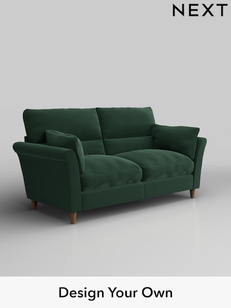 Plush Velvet Easy Clean/Bottle Green Hartley Highback Relaxed Sit (H37016) | £1,325