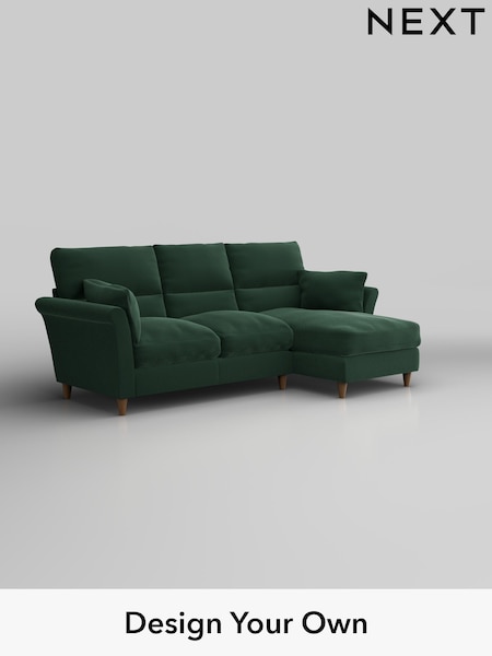 Plush Velvet Easy Clean/Bottle Green Hartley Highback Relaxed Sit (H37016) | £1,950