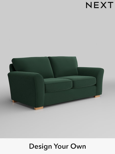 Plush Velvet Easy Clean/Bottle Green Michigan Ii (H37017) | £975