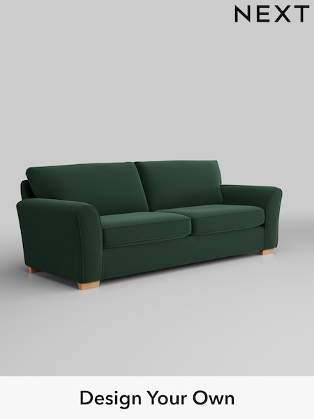 Plush Velvet Easy Clean/Bottle Green Michigan Ii (H37017) | £1,125