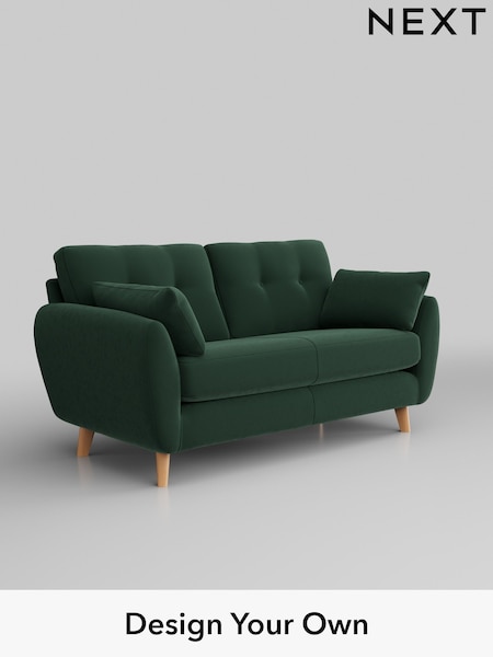 Plush Velvet Easy Clean/Bottle Green Wilson Buttoned Back (H37020) | £950